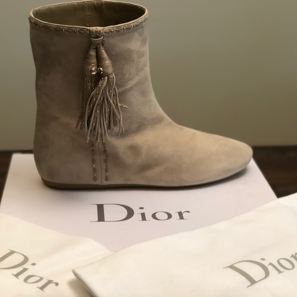 Dior Tan Boots with Tassel
